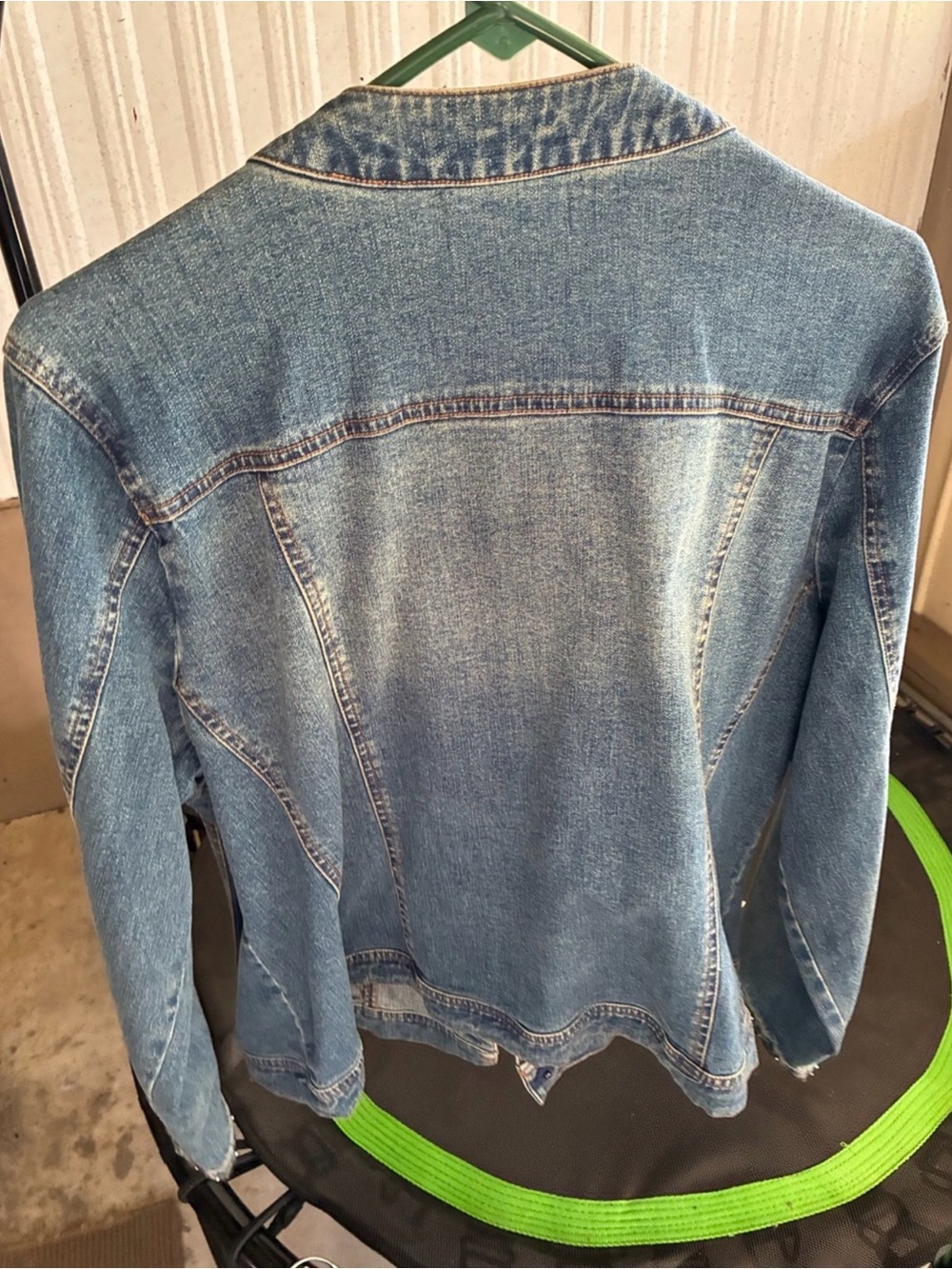 Berek Blue Denim Jacket with Coral, Red and Cream Gem Trim Layered Cottagecore - Picture 9 of 12